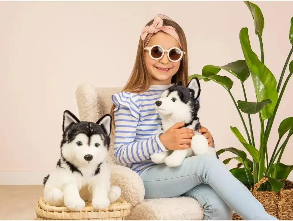 Peluche husky lavable et hypoallergénique Teddy Hermann 30 cm