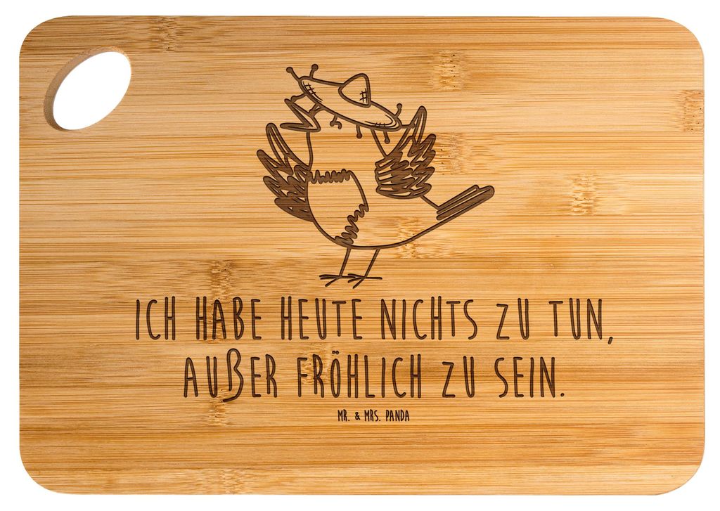 Mr. & Mrs. Panda Holzbrett Rabe Sombrero - Transparent - Geschenk, holzschneidebrett, Lustige Sprüche, Vogel, glücklich sein, Elster, Schneidebre...