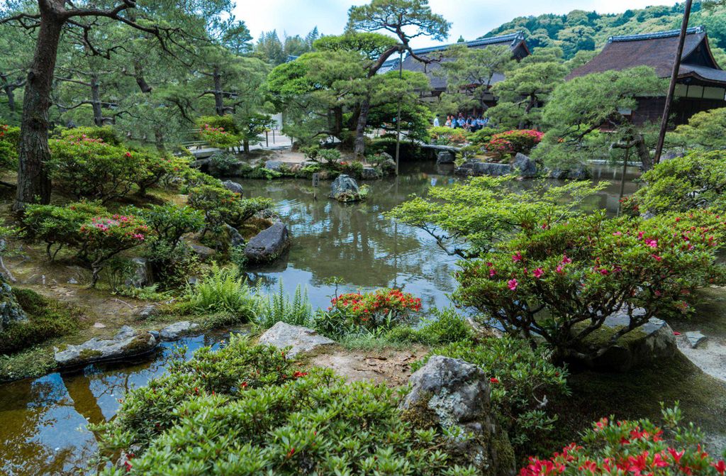 hansepuzzle 24779 - Japanischer Garten Puzzle, 500 Teile, Natur, 46,0 x 30,0cm mit hochwertiger Aufbewahrung, Kartonbox & Beutel