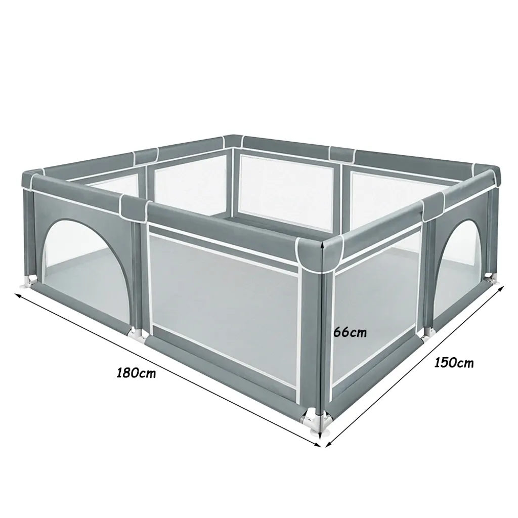 Aire de jeux bébé 180x150cm parc modulable sécurisé avec base ventouse