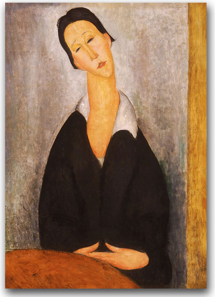 Poster - Canvas - Leinwand - 59,4 cm x 84,1 cm - Fotoposter - Leinwandkunst - Amedeo Modigliani Porträt einer Polin