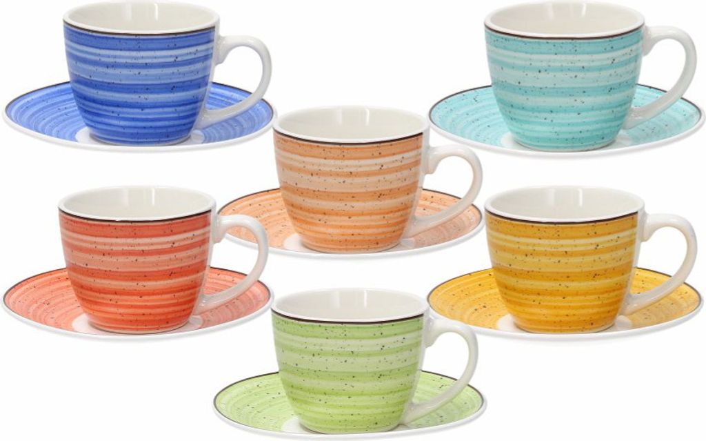 6er Set Espressotassen IRIS Kaleido von Tognana