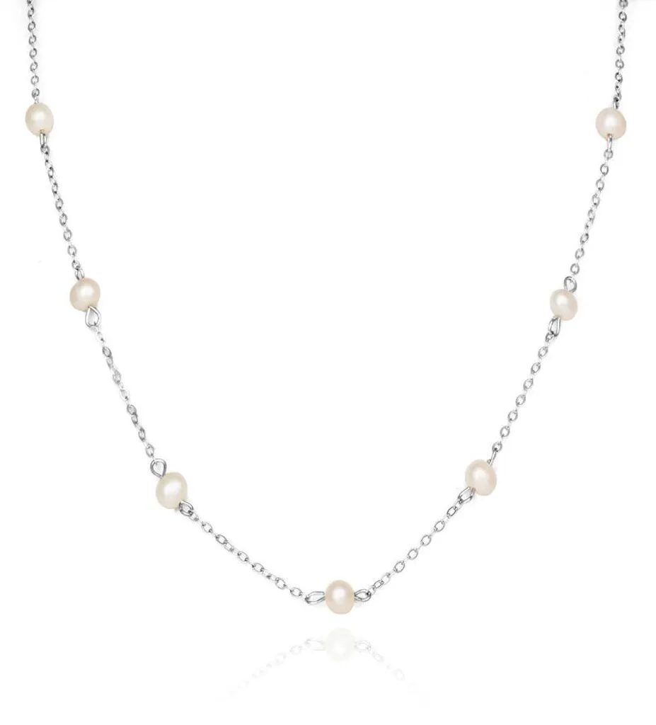 Collier perles de culture et argent véritable pour femme - Style chic