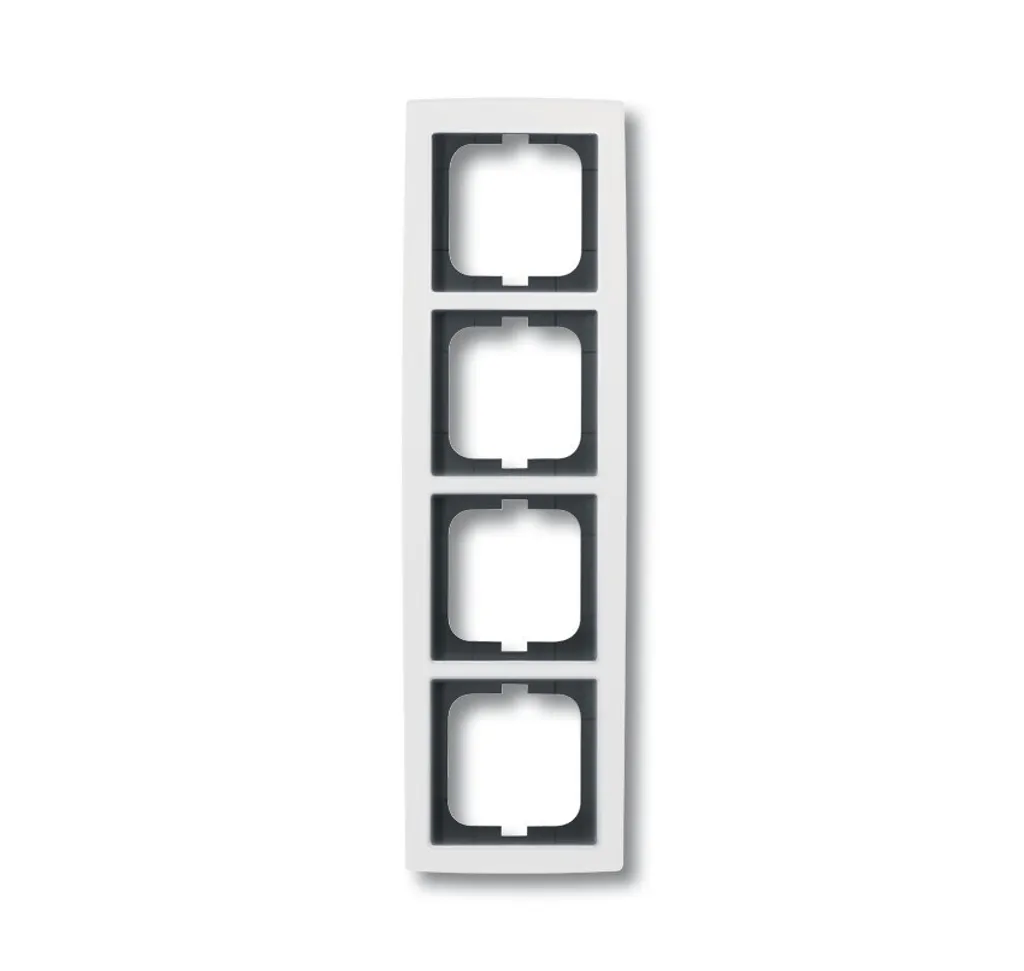 Plaque 5 postes Busch-Jaeger 1754-0-4112 blanc 87x299mm finition premium