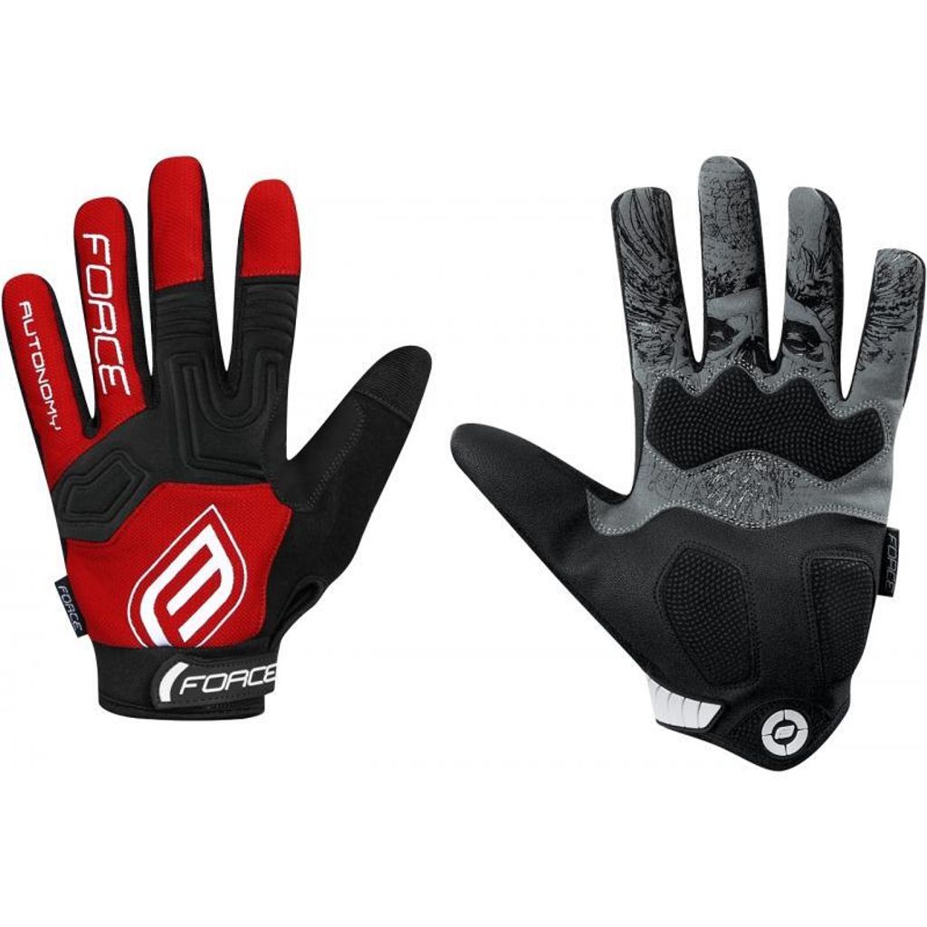 Handschuhe Force MTB AUTONOMY rot * : Größe - S Größe: S