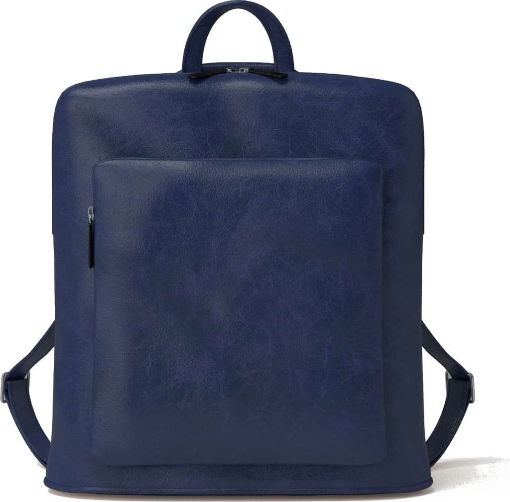 Eleganter Damen Veganer Kunstleder Rucksack 30605 Blau