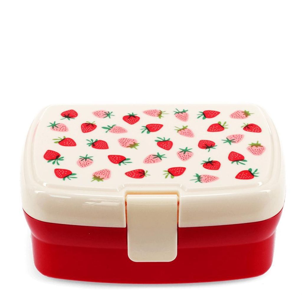 Lunchbox mit herausnehmbaren Fach Erdbeere Kunststoff Produktbild 