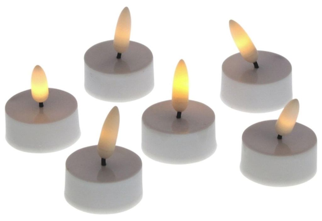 Werner-Voß LED-Teelicht mit 3D-Flamme 6-tlg.