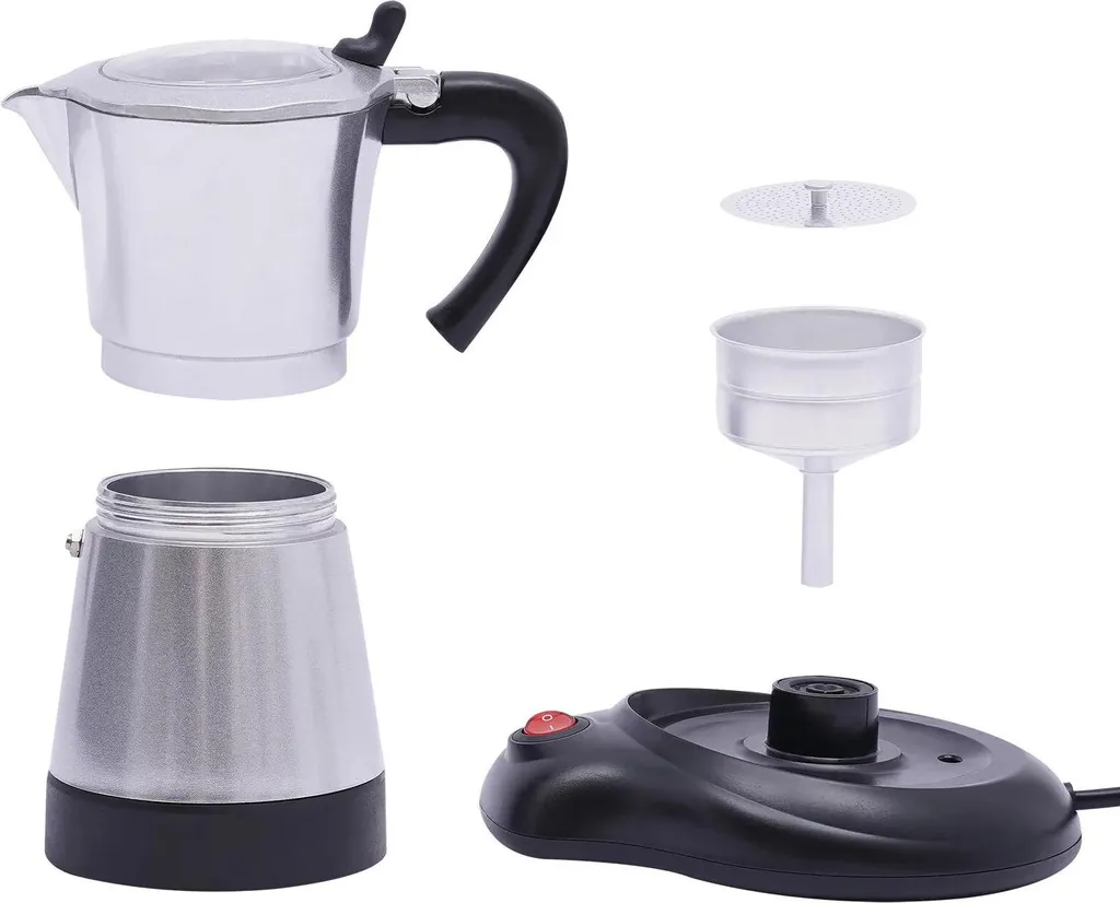 Cafetière Moka Électrique 480W avec Arrêt Automatique - Capacité 6 Tasses