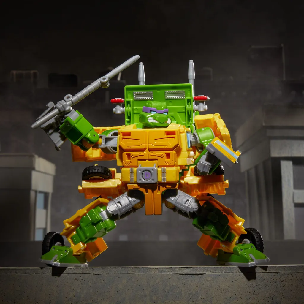 Transformers Party Wallop TMNT avec 4 Têtes de Tortues Interchangeables