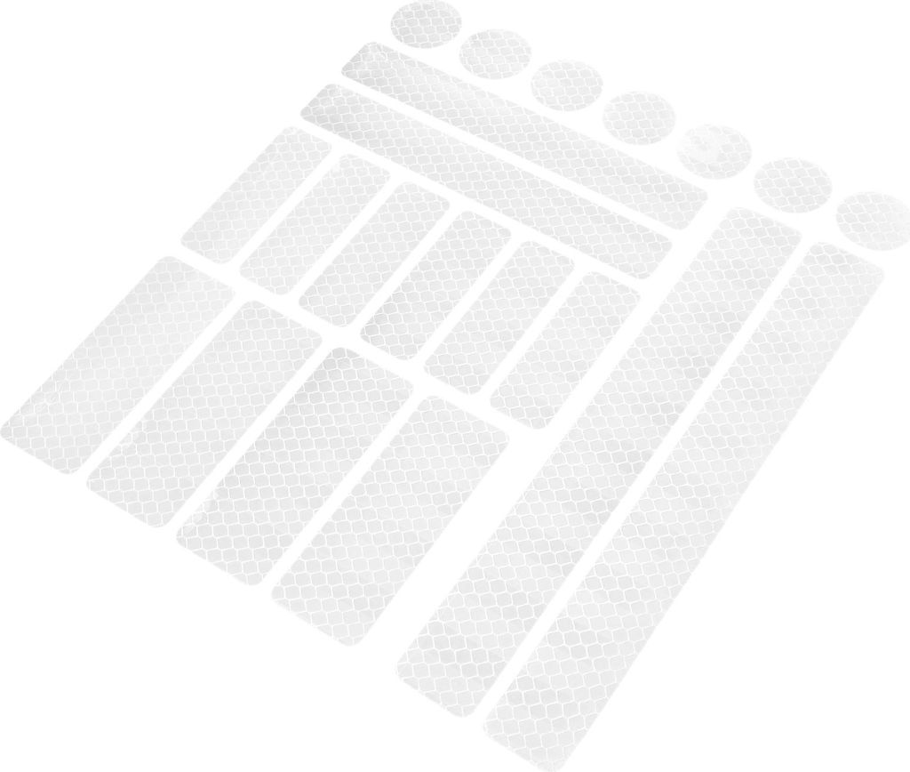 21stk. Reflektierend Aufkleber Klebeband Wasserdicht Abziehbilder für Auto Weiß