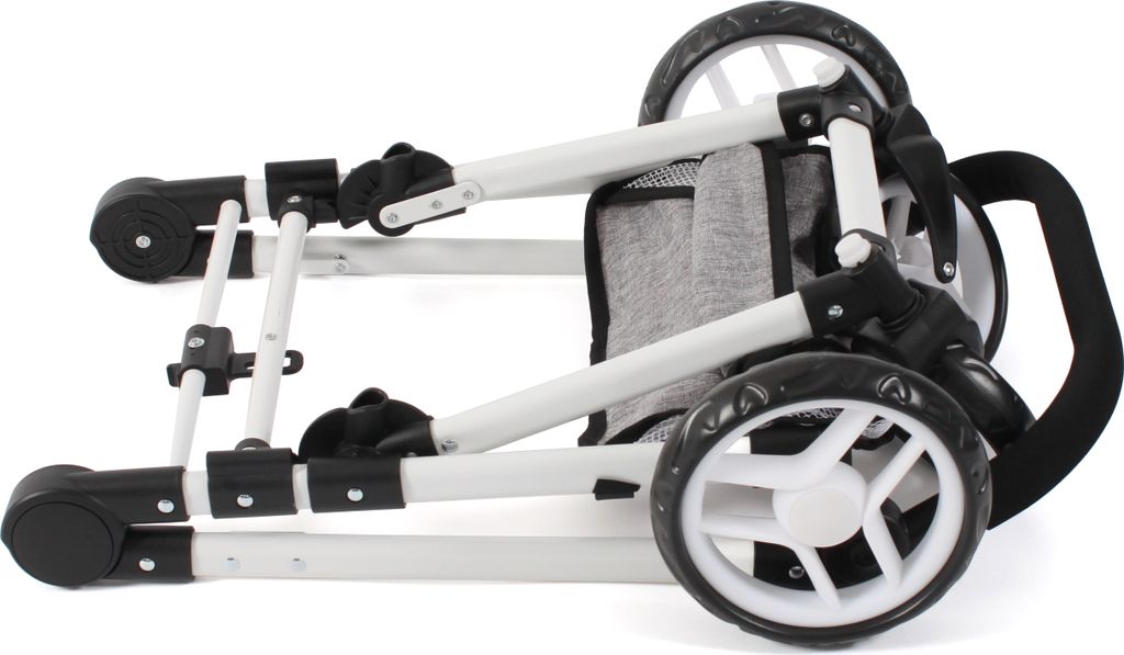 Fides Kombi Puppenwagen grau für Puppen 3in1 - Grau Produktbild 7