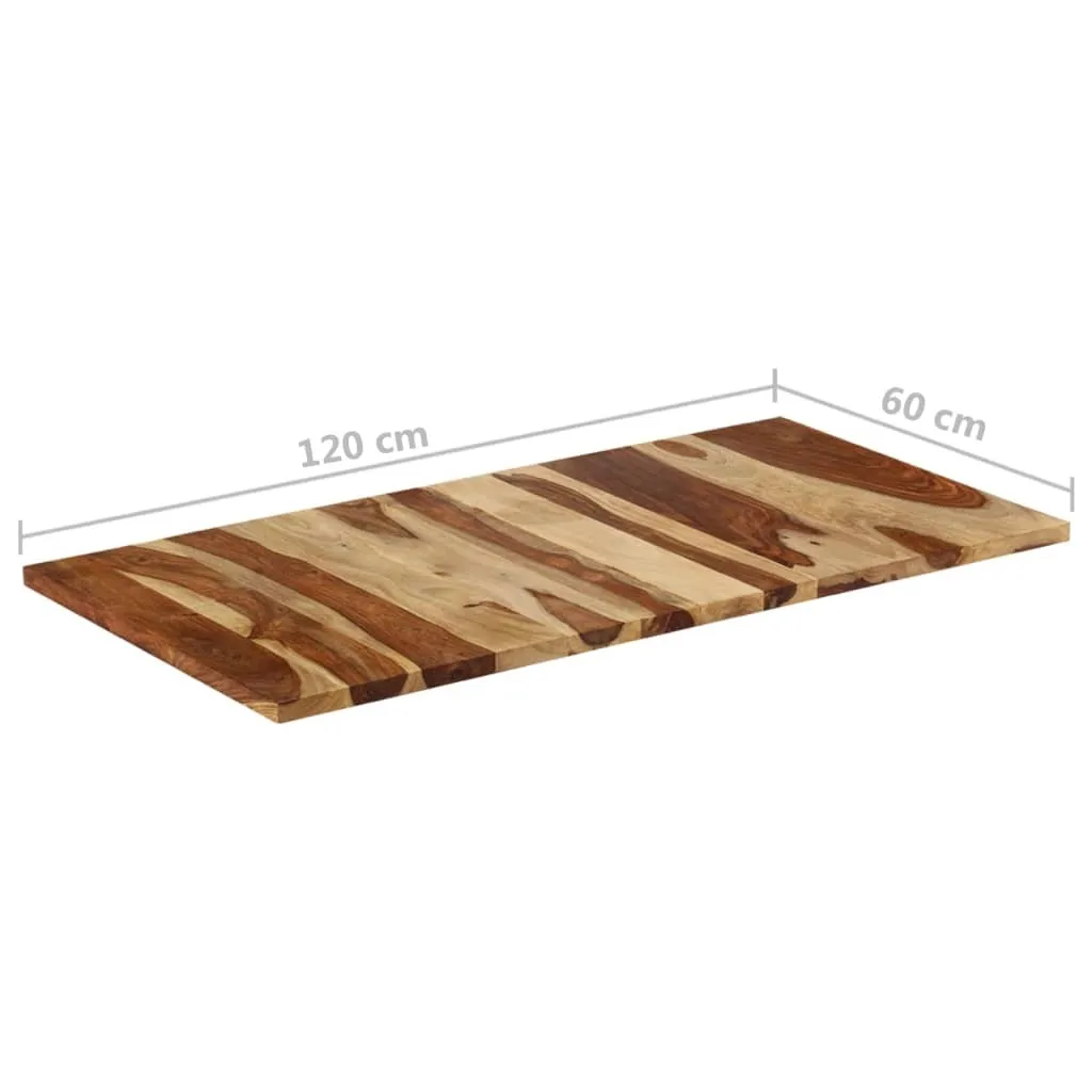 Plateau de table en bois de rose massif durable avec chants bruts - 14