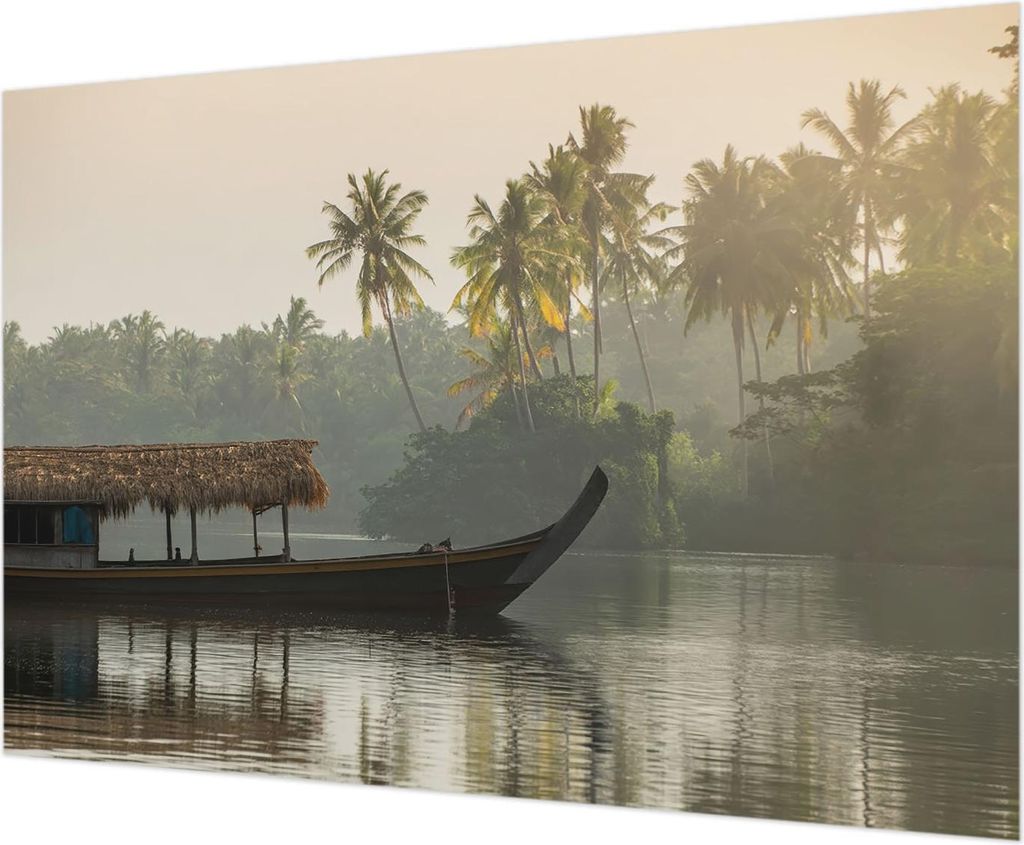 Wandtapete - Dekorative Tapete für Wohnzimmer - Tapetenfolie für Wanddekoration - 312x219 cm - Tropisches Paradies