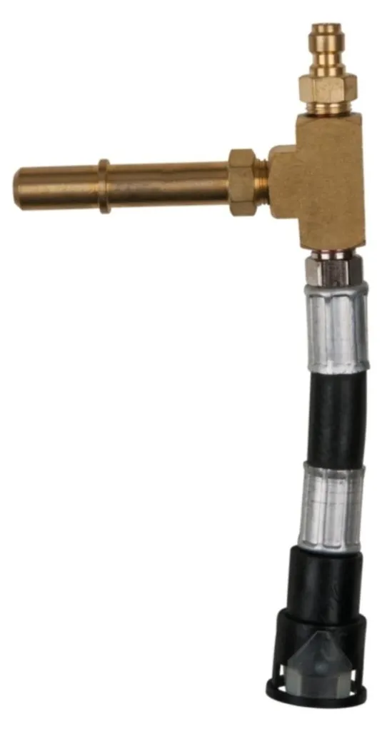 Raccord de manomètre 1/4 transparent pour purge et test de pression