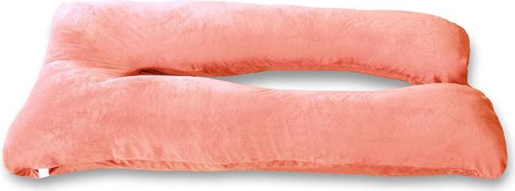Umstandskissen mit Samtbezug BANANAIR 140x80 cm rosa