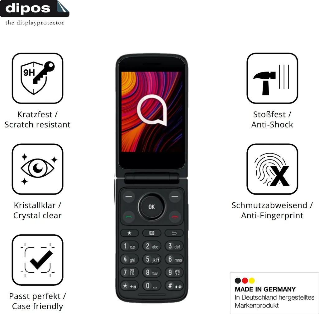Pellicola Protettiva per Wiko Y81 Protezione opaco Vetro Flessibile 9H dipos