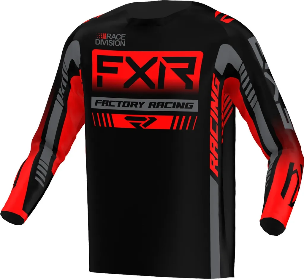 Maillot Motocross FXR Clutch Pro 2023 Noir Rouge L pour Sortie Enduro