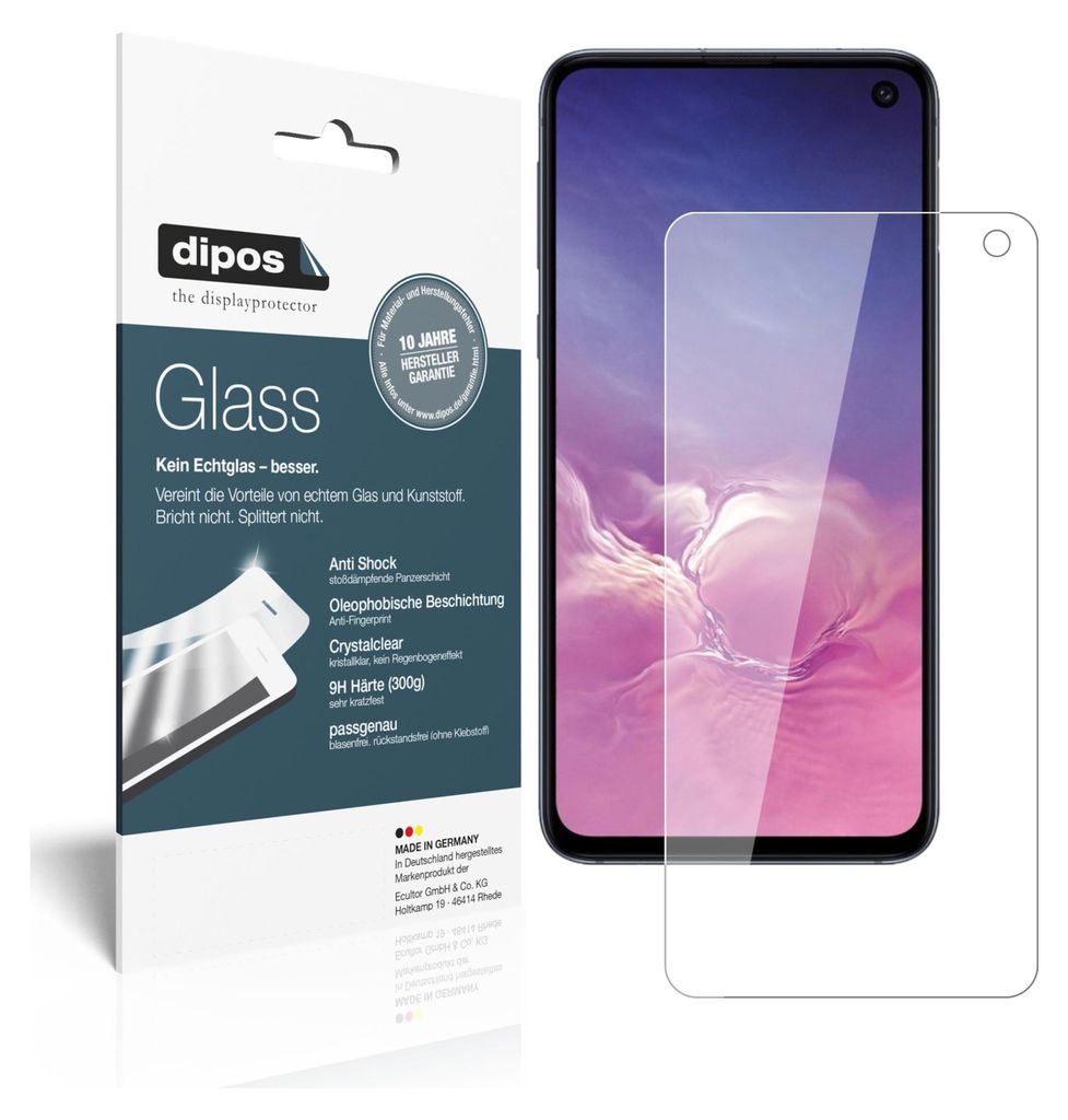 2x Schutzfolie für Samsung Galaxy S10e - Anti-Shock 9H Folie dipos Glass Kunststoffglas