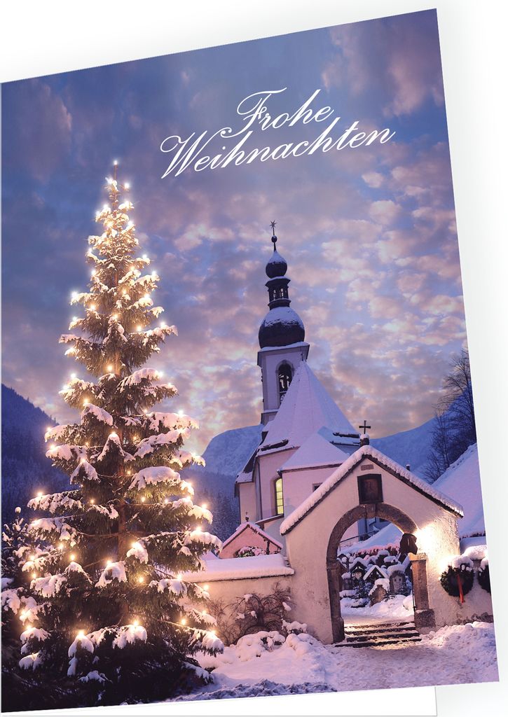 Weihnachtskarte Weihnachtliche Kapelle mit passendem Umschlag 10x Karte 10x Umschlag