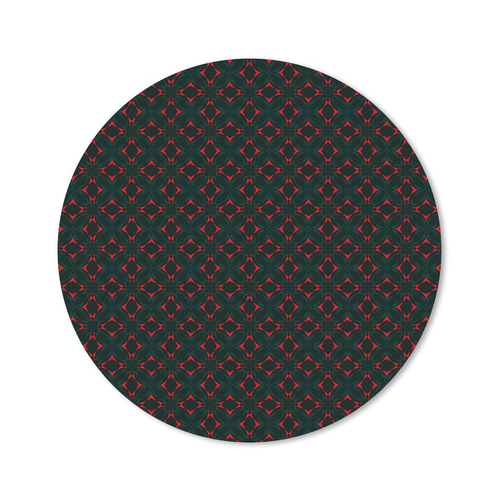 MuchoWow Mauspad Mousepad Muster - Rot - Dekoration 20x20 cm - Mousepads - Maus Mat - Pad - Mausunterlage - Schreibtischmatte