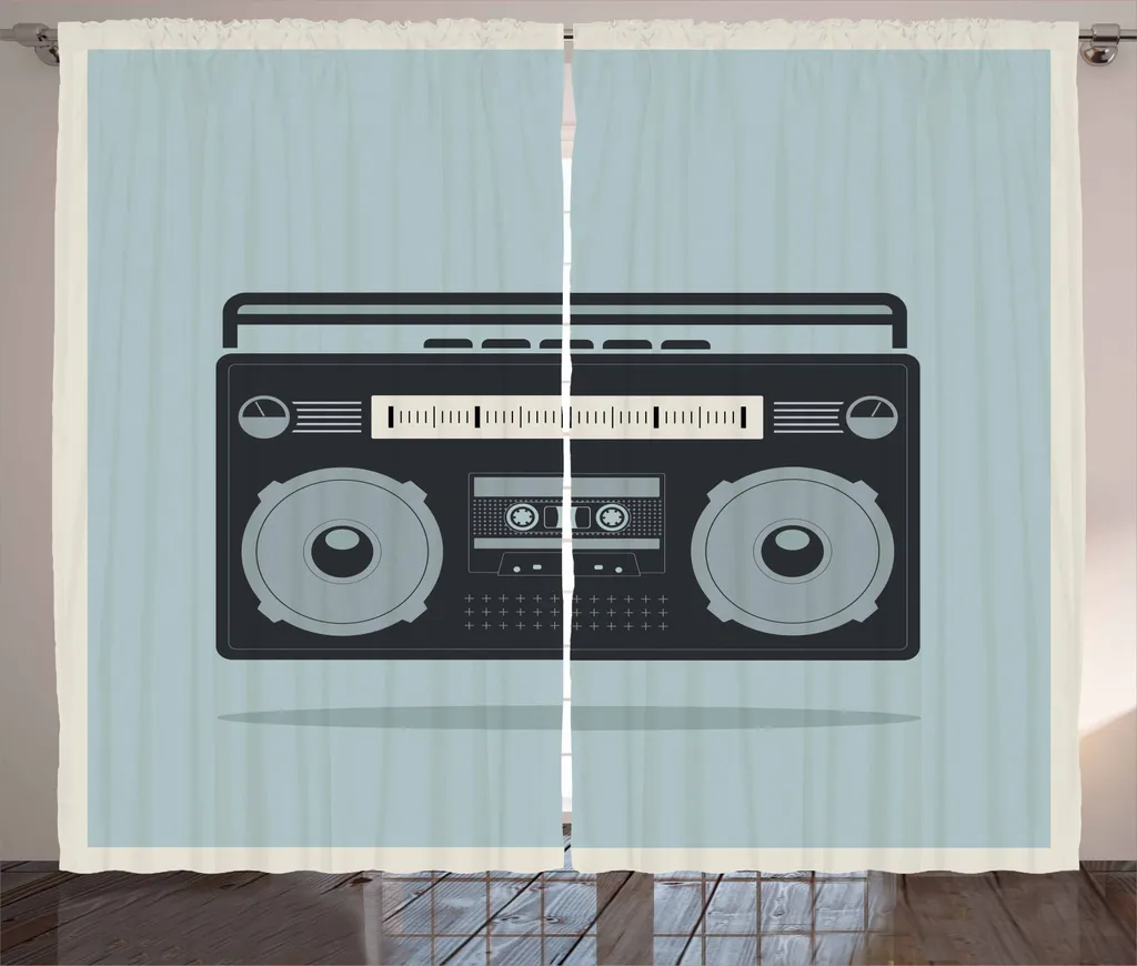 Tenda Vintage ABAKUHAUS Radio Boombox - Stile Rustico 280x245 cm