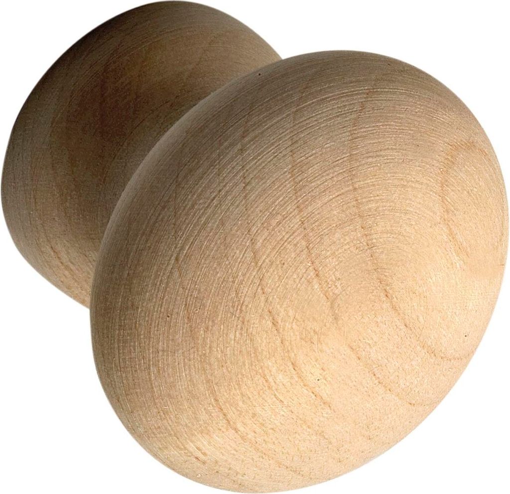 Alles im Griff Möbelknopf Hemera ø 35mm - Möbelknauf aus Holz Tiefe 28mm - Knauf für Schrank, Ahorn roh