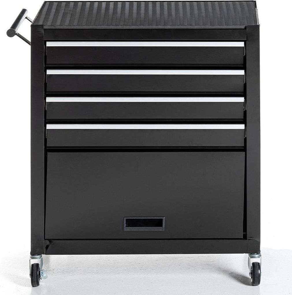 Tech Craft Werkstattwagen, Schwarz, 4 Schubladen