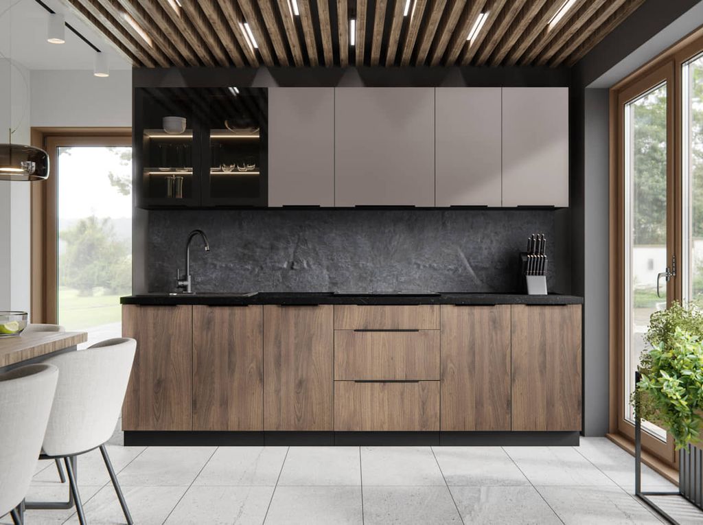 Küchenmöbel-Set "B" Kochzeile Monza / Arona 260cm Produktbild 