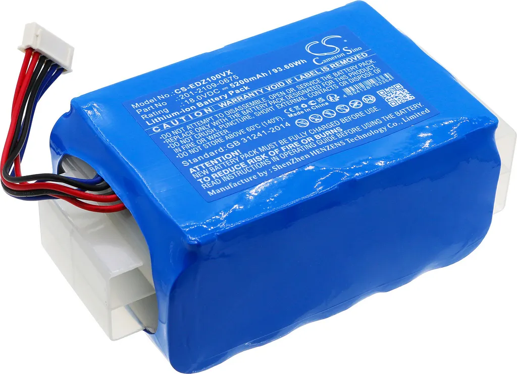 Batterie Ecovacs Airbot Z1 remplace 201-2109-0675 TECHTEK 5200mAh