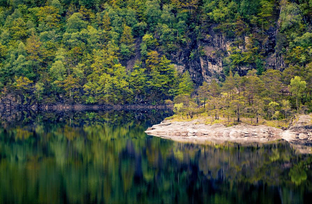 hansepuzzle 69207 - Norwegen Puzzle, 500 Teile, Natur, 46,0 x 30,0cm mit hochwertiger Aufbewahrung, Kartonbox und wiederverschließbarem Beutel