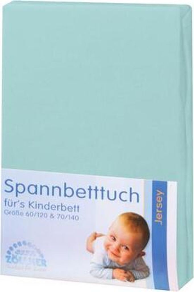 Julius Zöllner Spannbetttuch Jersey 70X140 / 60X120 Mint Produktbild 
