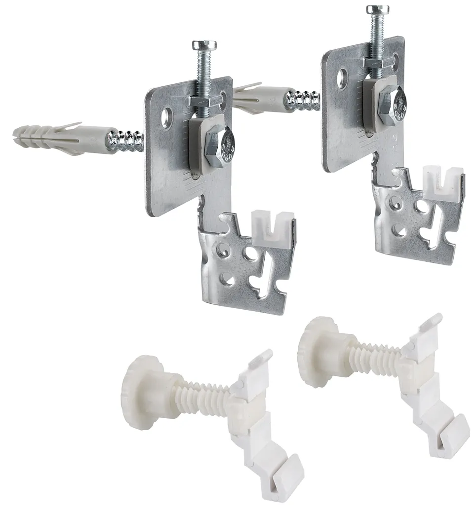 Fixation pour plaques chauffantes avec languettes en acier galvanisé