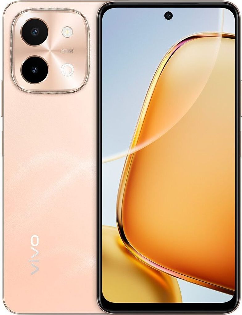A product shot of a VIVO Y28 smartphone, showing both the front and back of the device.