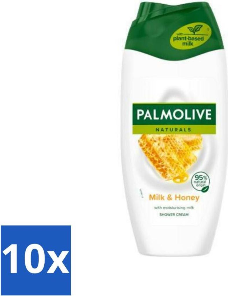 Palmolive Naturals - Duschcreme - Honig & Milch - Feuchtigkeitsmilch - 250 ml - Vorteilspack - 10 Stücke