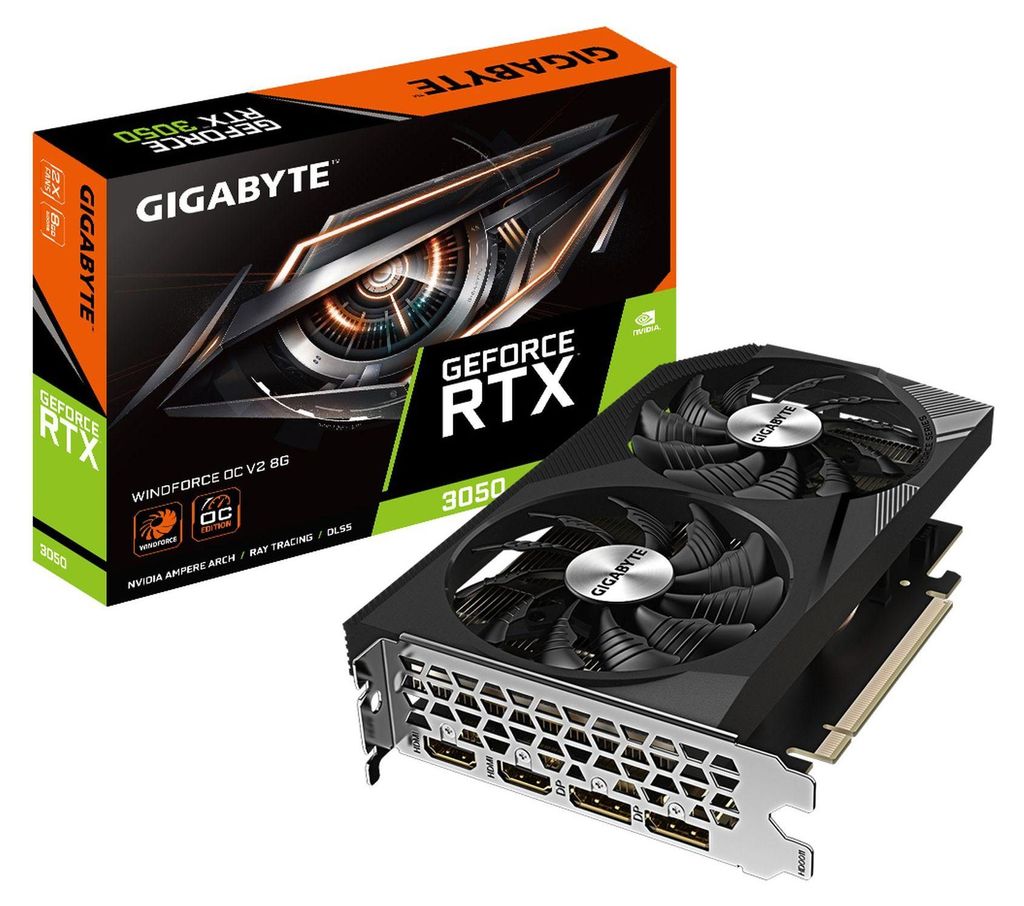 Gigabyte GeForce RTX 3050 WINDFORCE OC V2 - Grafikkarten Produktbild 