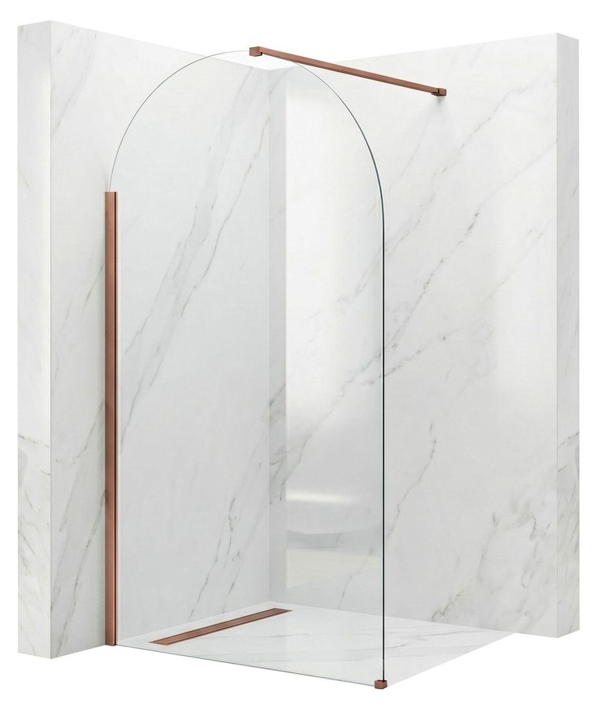 Ścianka Prysznicowa Rea Heaven 120 Walk-In Brush Copper Zdjęcie produktu 