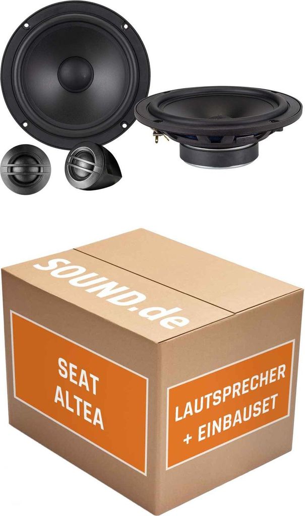 Lautsprecher Boxen Einbaupaket vorne Axton ATC165S passend für Seat Altea | 2x Tief-Mitteltöner 2x Hochtöner 2x Frequenzweiche