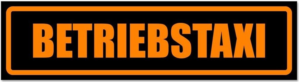 Betriebsta x i - Hinweis Aufkleber Sticker für Auto, Kfz, Fahrrad, PKW, LKWOrange - Schwarz - 20 x 5,3 cmBetriebsta x i - Hinweis Aufkleber Sticke...