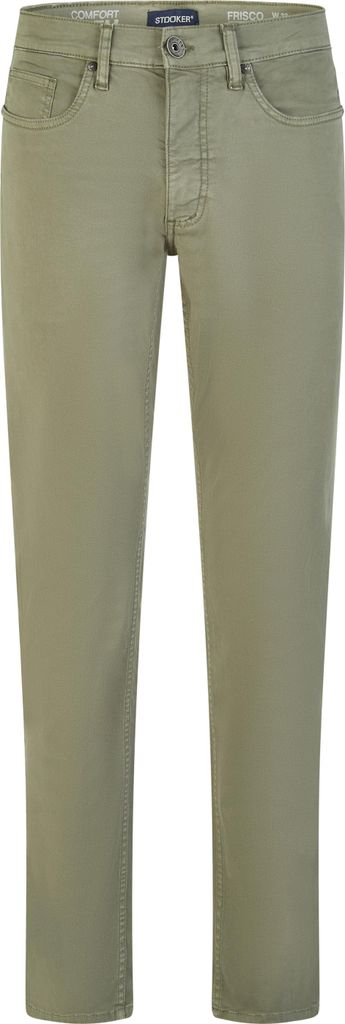 Stooker Men FRISCO TWILL Herren 5-Pocket-Jeans Straight Fit W38 / L36 Light Olive