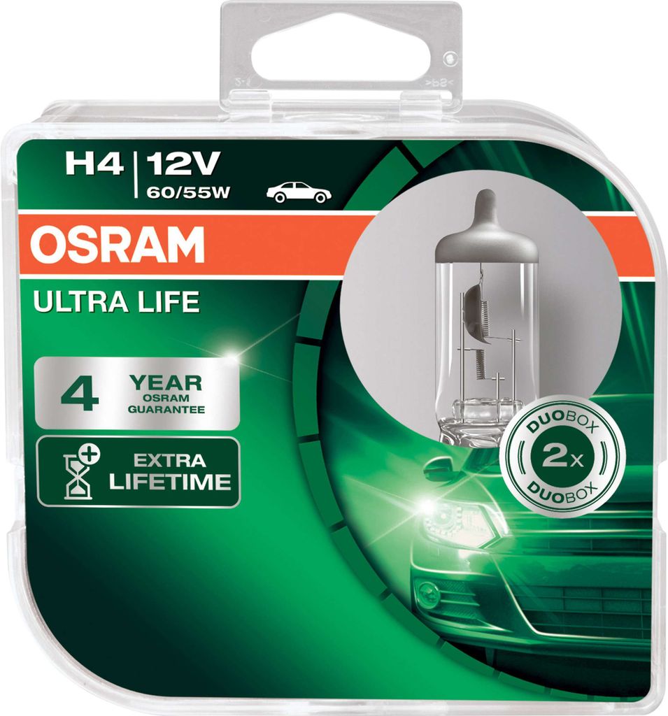 OSRAM ULTRA LIFE H4 P43t 12 V/60-55W (scatola di 2) Immagine del prodotto 