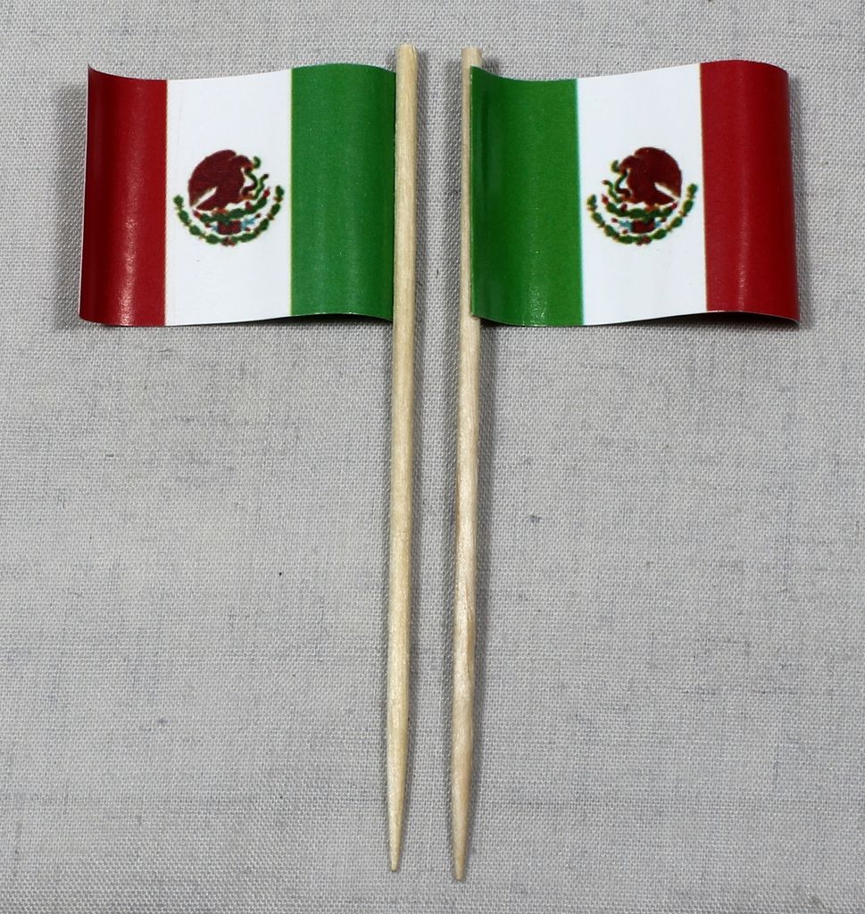 Party-Picker Flagge Mexiko Papierfähnchen in Produktbild 