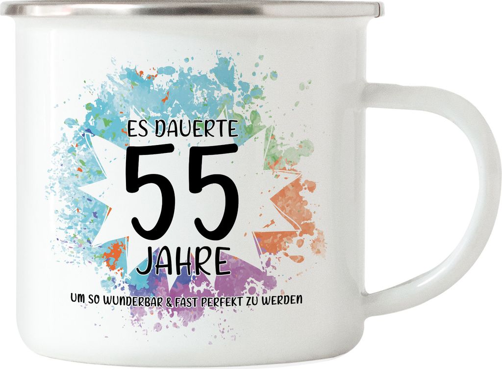 Es Dauerte 55 Jahre Um So Wunderbar Zu Werden Emaille Tasse Geburtstagsgeschenk 55 Jahre Alt Humor