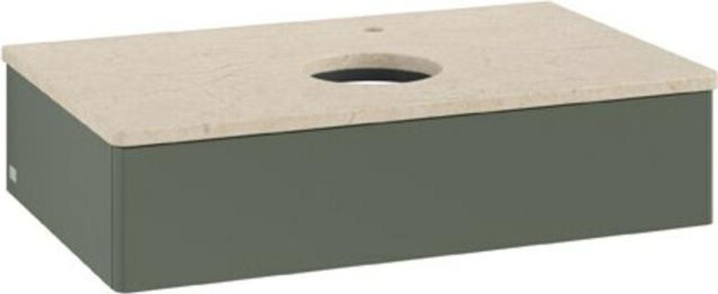 V&B Waschtischunterschrank ohne Frontstruktur Antao 80x19x50cm, HL, WBP botti., le g. m Lac