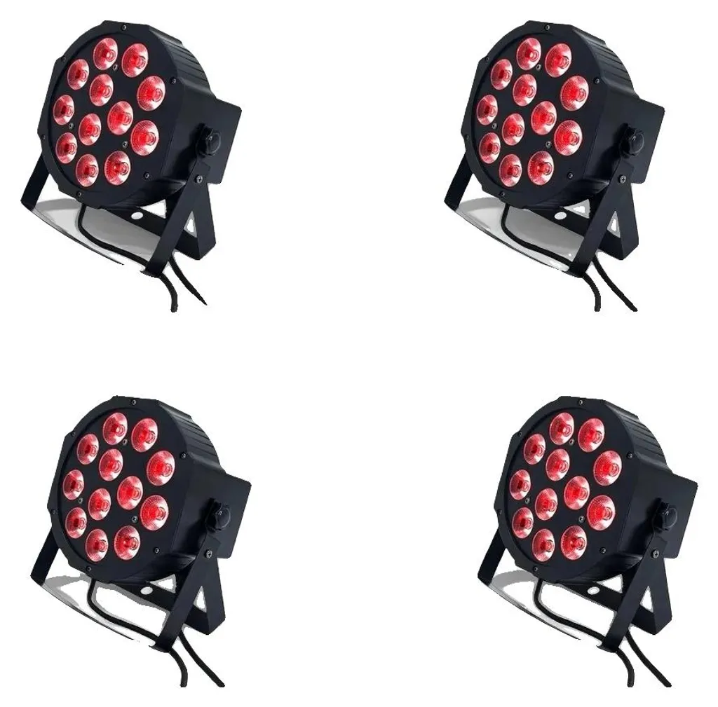 Projecteur de scène RGBWAUV 12x18W avec contrôle DMX pour éclairage pro