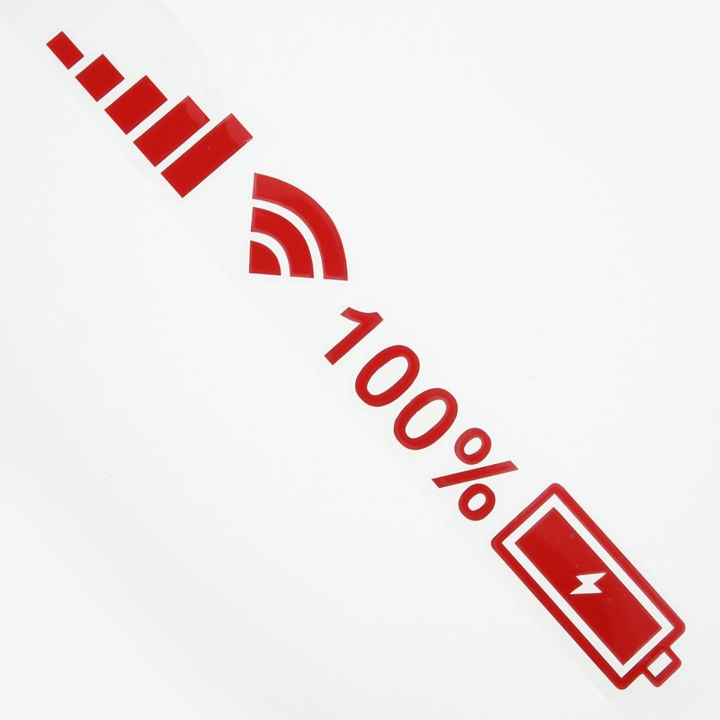 Reflektierendes Stoßstangenaufkleber Reflektierendes rotes Rechteck WIFI-Signalmuster Reflektierender Autoaufkleber Personalisierte Dekoration 1 S...