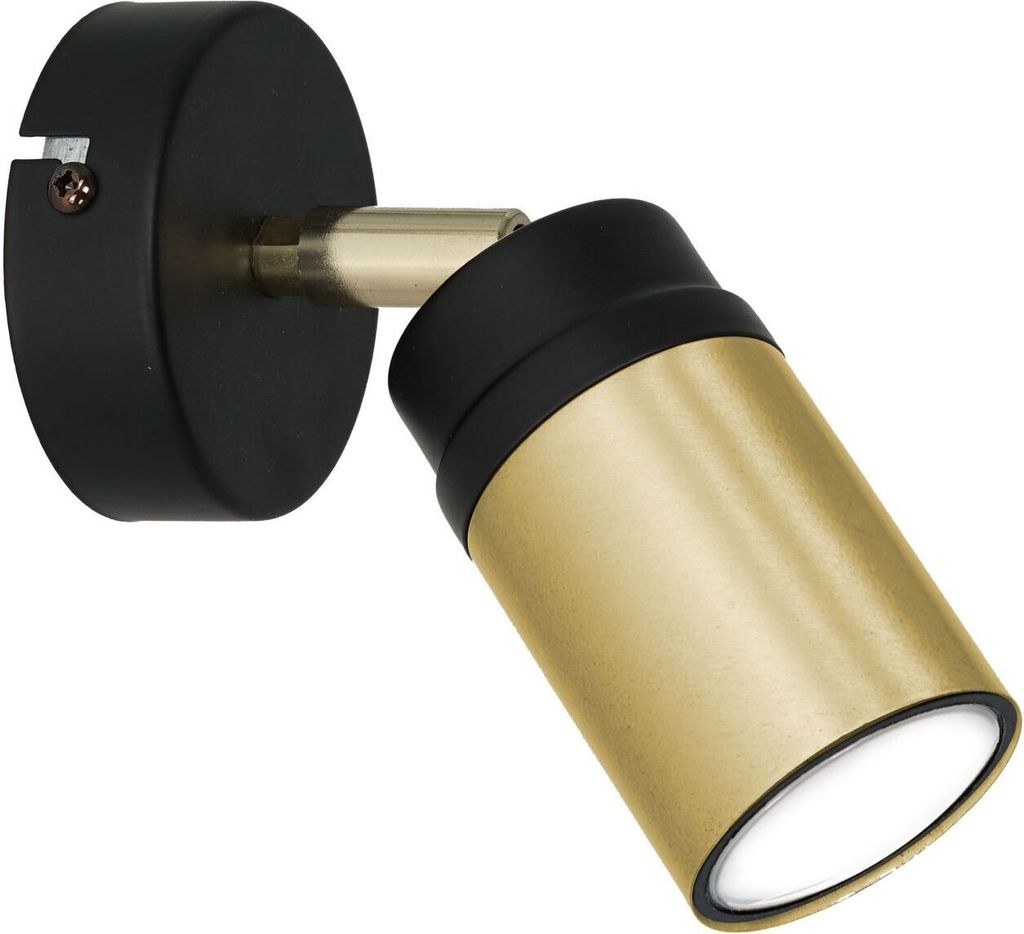 Spot Strahler Wand Decken Ø 8 cm klein GU10 Schwarz Gold schwenkbar Deckenlampe Wandleuchte Leselampe