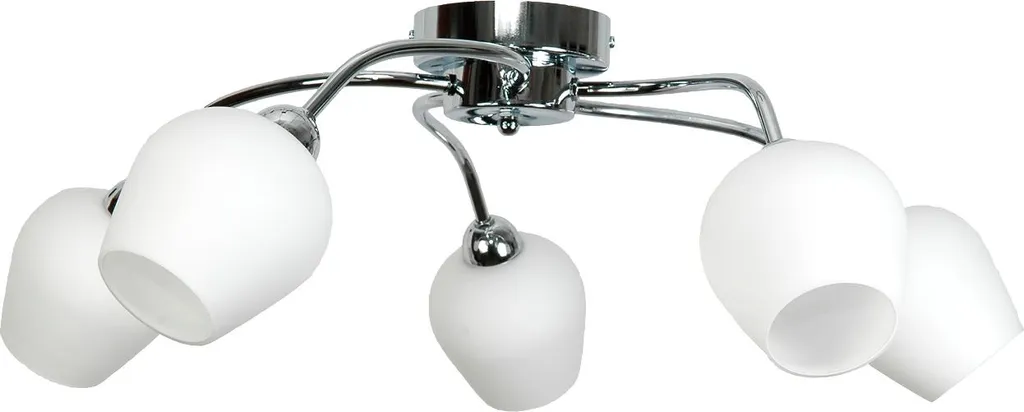 Plafonnier Chrome Anti-Éblouissement GLEN 7-290 avec Abat-jour Blanc