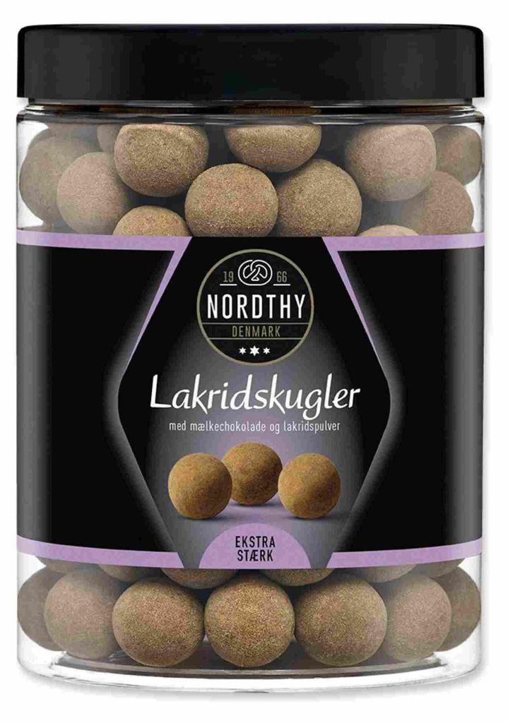 Nordthy Lakritskugels, extra sterk, 600 gram Productafbeelding 
