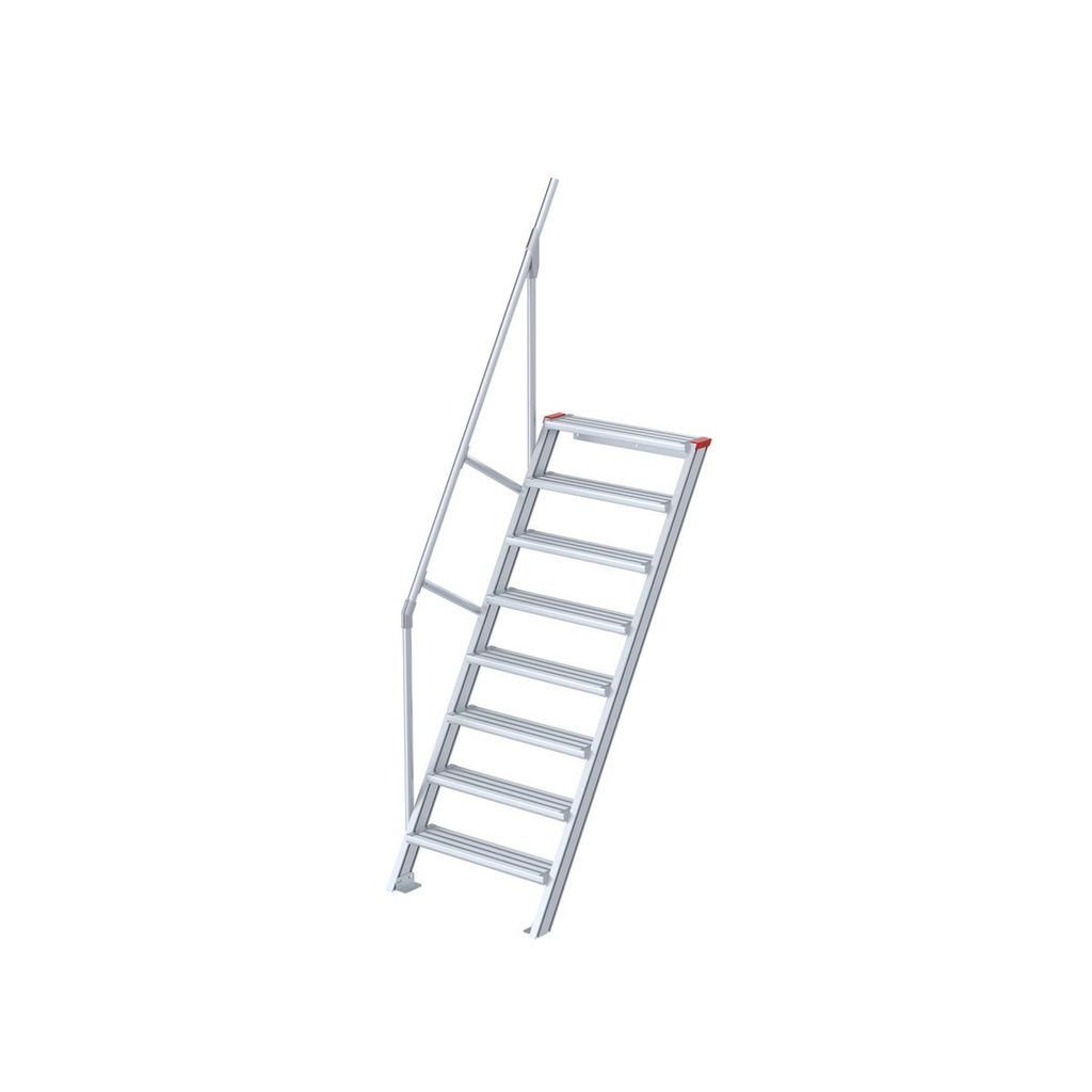Euroline 510 Treppe 60° 1000mm Stufenbreite 8 Stufen Alu gerieft